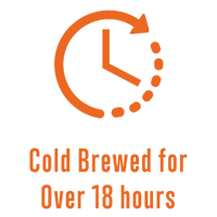 Cold brewed for over 18 hours icon